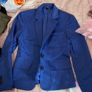 Blue cropped blazer